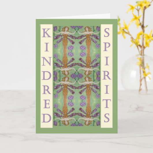 Dragonfly Fairy Friendship Kaart (Gele Bloem)