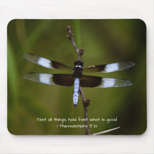 Dragonfly Faith Bible Verse Mouse Pad Muismat (Voorkant)