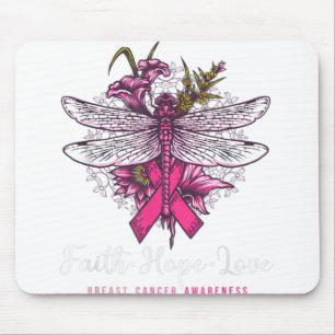 Dragonfly Faith Hope Love Breast Cancer Awareness Muismat