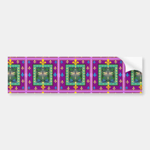 Dragonfly FLEUR DE LYS-geschenken van Sharles Art Bumpersticker