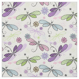 Dragonfly Flight - kleine lettertjes Stof