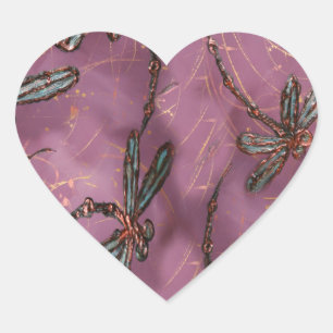 Dragonfly Flit Dusky Roos Hart Sticker