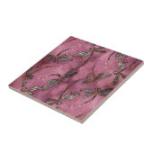 Dragonfly Flit Dusky Roos Tegeltje (Zijkant)