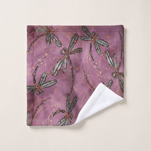 Dragonfly Flit Dusky Rose (Gant de toilette)