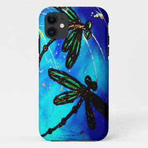 Dragonfly Flit Electric Blue iPhone 11 Hoesje