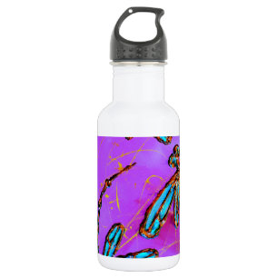 Dragonfly Flit Electric Roze Waterfles