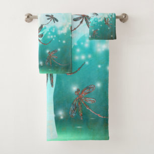 Dragonfly Flit Glow Tree Bad Handdoek