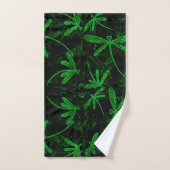 Dragonfly Flit Neon Green Bath Towel Set Bad Handdoek (Handdoek)