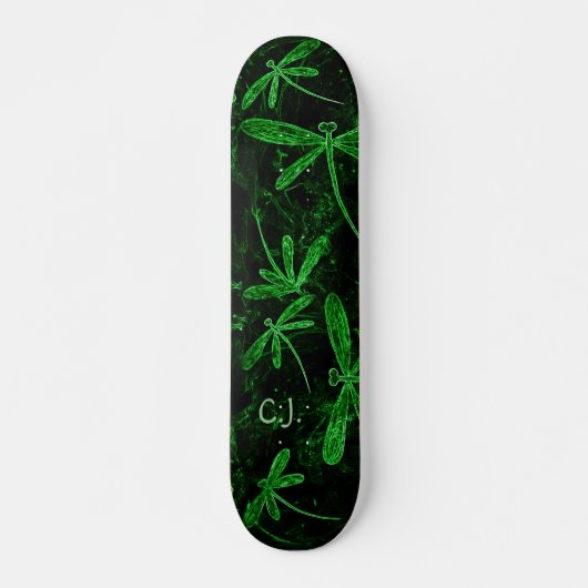 Dragonfly Flit Neon Green Skateboard Deck (Devant)
