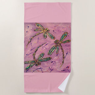 Dragonfly Flit Pink Fizz Strandlaken