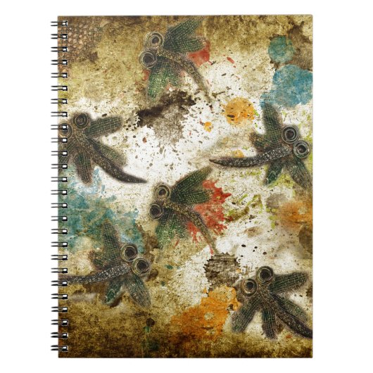 Dragonfly Flit Rustic Splash Notitieboek (Voorkant)