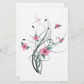 Dragonfly Floral Briefpapier (Voorkant / Achterkant)