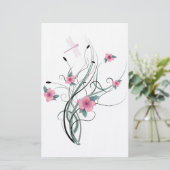 Dragonfly Floral Briefpapier (Staand voorkant)