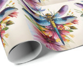 Dragonfly Floral Multicolor Art Cadeaupapier (Rol Hoek)