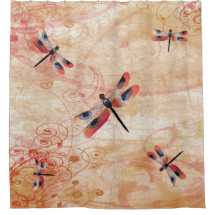 Dragonfly Flourish Douche rideau