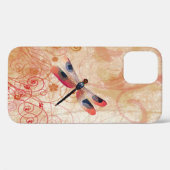 Dragonfly Flourish iPhone 12 Coque (Verso (horizontal))