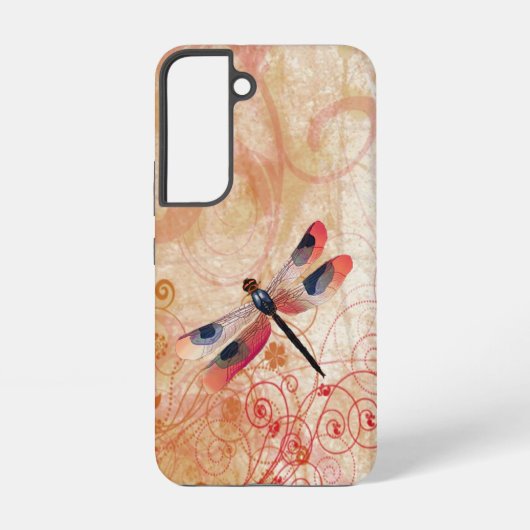 Dragonfly Flourish Samsung Galaxy Hoesje (Achterkant)