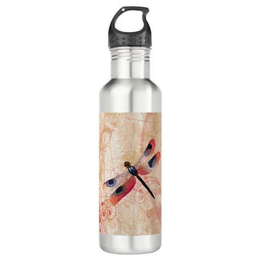 Dragonfly Flourish Water Bottle Waterfles (Voorkant)