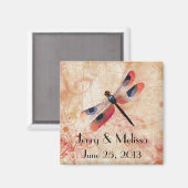 Dragonfly Flourish Wedding Favor Magnet (Recto/Verso)
