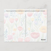 Dragonfly & Flowers - Carte postale (Dos)