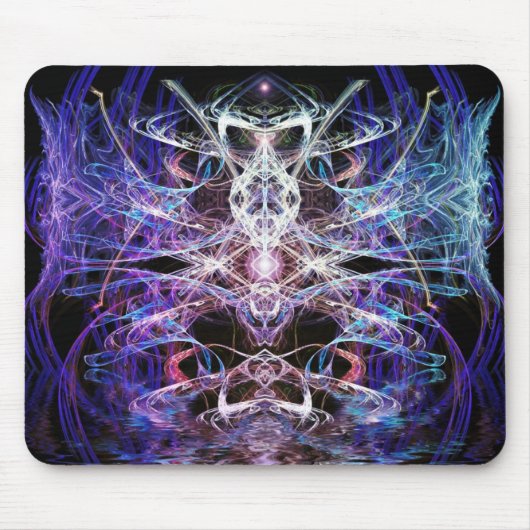dragonfly fractal fantasy Mousepad Muismat (Voorkant)