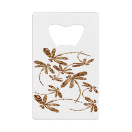 Dragonfly Frenzy Gold Kredietkaart Flessenopener