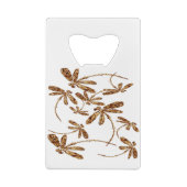 Dragonfly Frenzy Gold Kredietkaart Flessenopener (Achterkant)