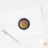 Dragonfly, geborsteld ronde sticker (Envelop)