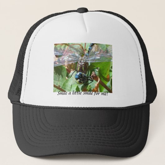 Dragonfly glimlachen trucker pet (Voorkant)