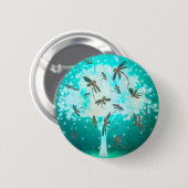 Dragonfly-gloedboom Ronde Button 5,7 Cm (Voorkant /achterkant)