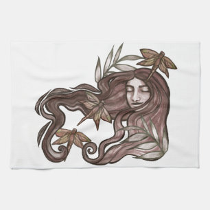 Dragonfly Goddess Natuur Lovers Summer Theedoek