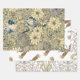 Dragonfly Gold Garden Inpakpapier Vel