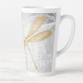 Dragonfly Gold Personnalisée Latte Mug (Droite)