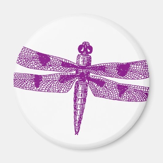 Dragonfly grafische ronde magneet (Voorkant)
