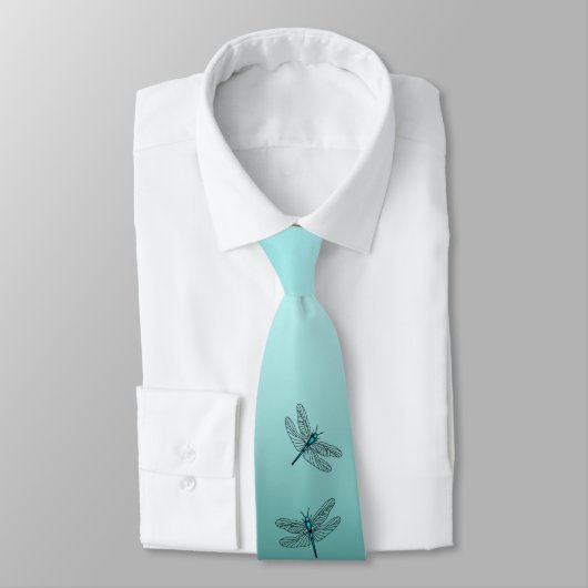 Dragonfly Green Gradient Ombre Stropdas (Gebonden)