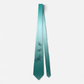Dragonfly Green Gradient Ombre Stropdas (Voorkant)