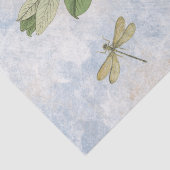 Dragonfly Green Leaves Blue Decoupage  Tissuepapier (Detail)