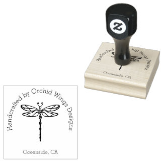 Dragonfly Handgemaakt door  Rubberstempel