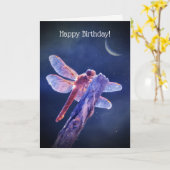 Dragonfly Happy Birthday Kaart (Gele Bloem)