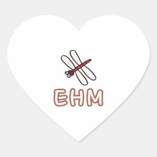 Dragonfly Hart Sticker