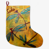 Dragonfly Haze Custom Christmas Stocking Grote Kerstsok (Voorkant)