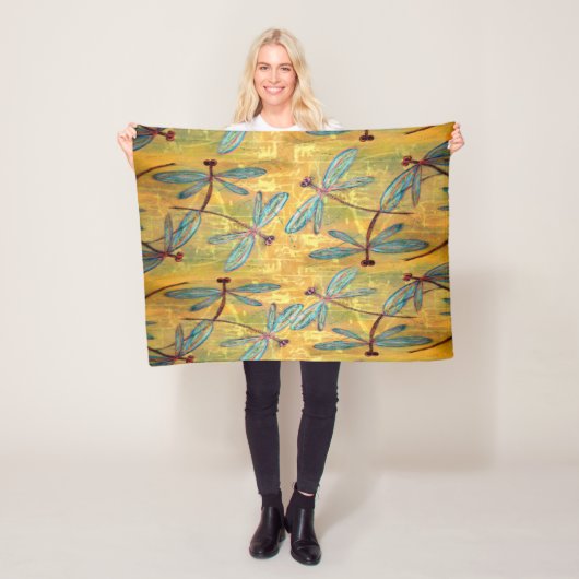 Dragonfly Haze Fleece Deken (In situ)