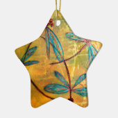 Dragonfly Haze Keramisch Ornament (Links)