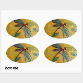 Dragonfly Haze Ovale Sticker (Vel)