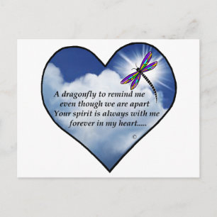 Dragonfly Heart Poem Briefkaart