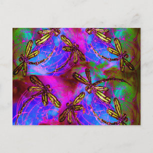 Dragonfly Hippy Flit Briefkaart