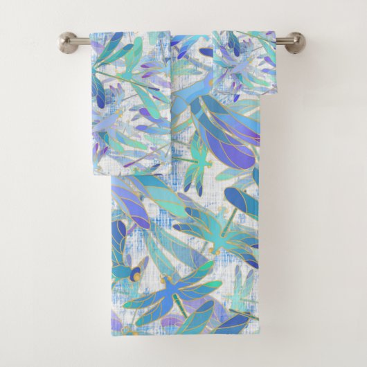 Dragonfly Holiday | Wit Bad Handdoek (Insitu)