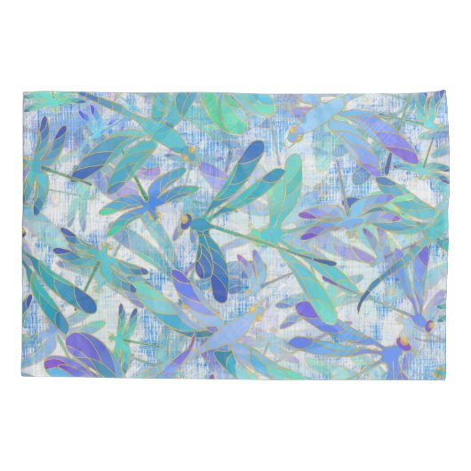 Dragonfly Holiday | Wit Kussensloop (Achterkant)