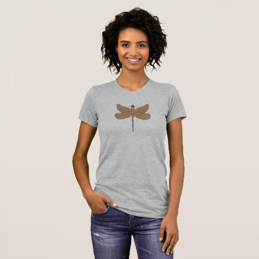 Dragonfly Illustratie Art Natuur T-shirt (Voorkant volledig)