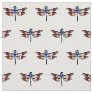 dragonfly illustratie kleurrijk stof